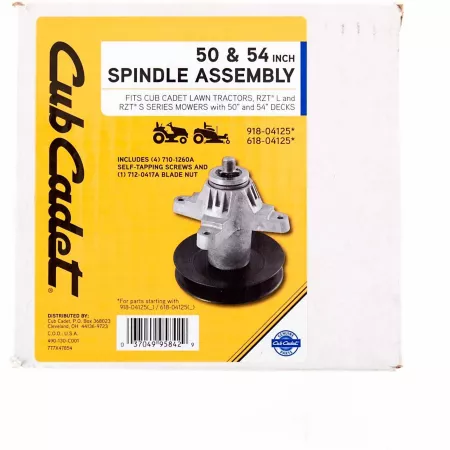 Cub Cadet Lawn Mower Spindle Assembly for Select Cub Cadet Models 50 in 54 in. Mower Blades