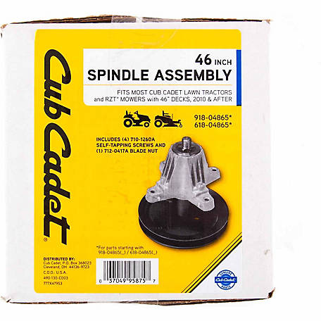 1 Spindle Assembly for MTD Cub Cadet 46" Deck Mowers Part 918-06977 