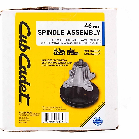 Cub Cadet Lawn Mower Spindle Assembly for Select Cub Cadet Models, 46 in.