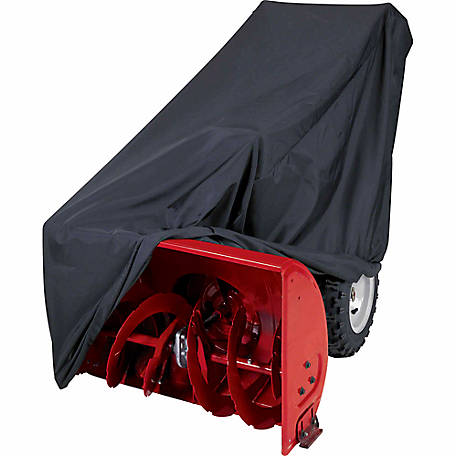 Snow Thrower Cover Waterproof Snow Blower Cover UV Protection Outdoor Snow Thrower Universal Covers for Electric Snow Blowers with Carry Bag 47x40x32 Black 