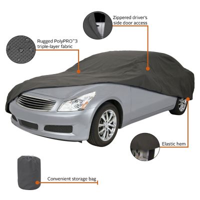 Image showing 6 th Classic Accessories 71 in. x 194 in. x 45 in. PolyPro 3 Car Cover