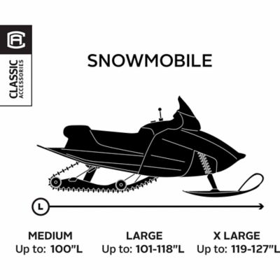 Image showing  Snowmobile Storage Cover, 115 in. L, Fits Snowmobiles up to 100 in. L