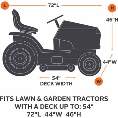 Image showing  Heavy-Duty Lawn Tractor Cover for 54 in. Deck Mowers