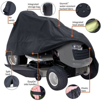 Image showing 6 th Classic Accessories Heavy-Duty Lawn Tractor Cover for 54 in. Deck Mowers