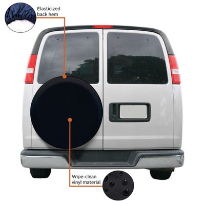 Image showing  26.75-29.75 in. Universal Spare Tire Cover, 28-1/4 in. x 28-1/4 in. x 9-1/2 in.
