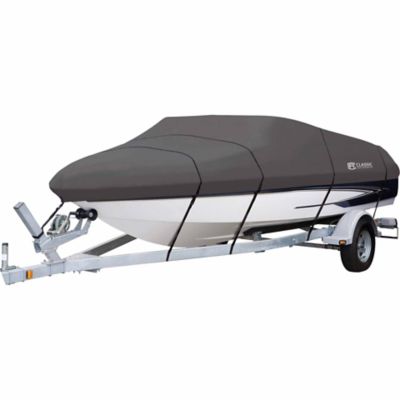 Classic Accessories StormPro Boat Cover, Fits V-Hull Fishing Boats, Fits Boats 14 ft. to 16 ft. L x 75 in. W
