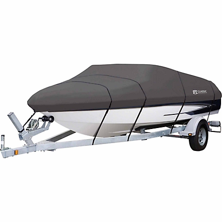 Classic Accessories StormPro Boat Cover, Fits V-Hull Fishing Boats