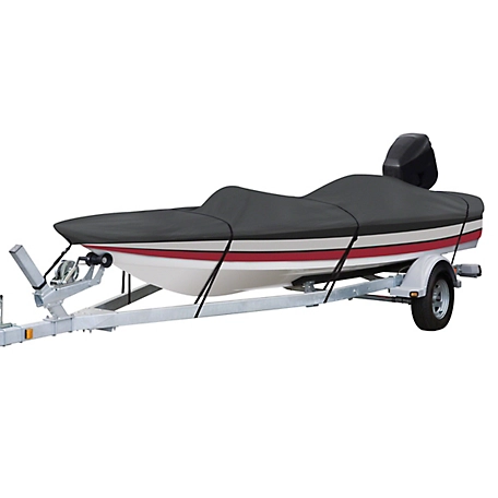 Classic Accessories StormPro Boat Cover, Fits V-Hull/Tri-Hull Runabouts and Aluminum Bass Boats 14 to 16 ft. x 90 in.