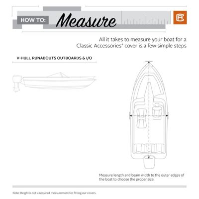 Image showing 6 th Classic Accessories StormPro Boat Cover for V-Hull Runabouts and Boats 17-19 ft. L x 102 in. W