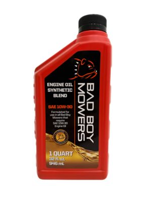 Bad Boy 1 qt. Bad Boy 10W30 Synthetic Blend Engine Oil Well its oil