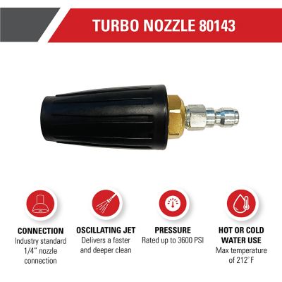 Image showing  3,600 PSI Oscillating Pressure Washer Turbo Nozzle