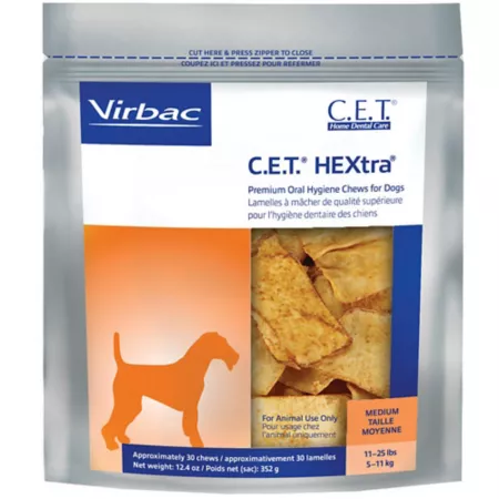 THIS HEXtra Premium Beef Flavor Dog Chews Oral Hygiene Medium 30 ct Dog Dental Treats & Chews