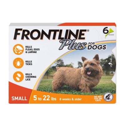 Frontline Plus Flea and Tick Topical Treatment for Dogs Up to 22 lb., 6 Month Supply