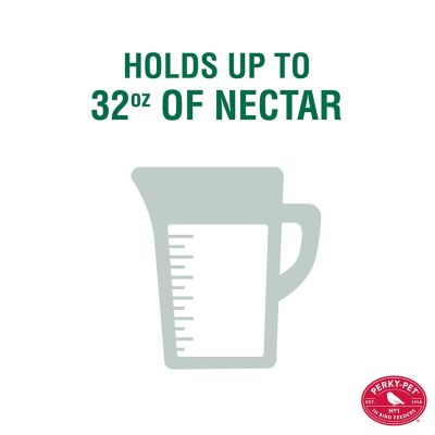 Image showing 6 th Perky-Pet 32 oz. Mason Jar Glass Hummingbird Feeder, Red