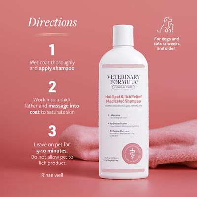 Image showing 6 th Veterinary Formula Hot Spot and Itch Relief Medicated Shampoo for Dogs and Cats, 16 oz.