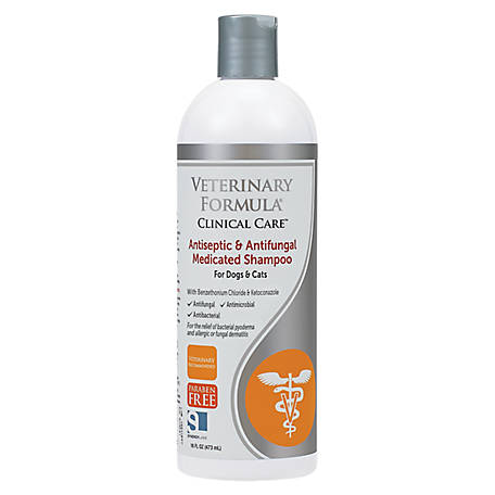 Veterinary Formula Clinical Care Antiseptic and Antifungal Medicated Shampoo for Dogs & Cats, 16 oz.