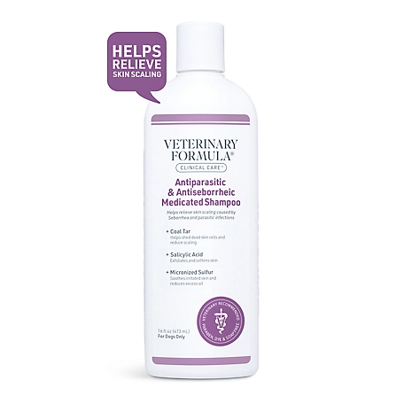 Veterinary Formula Clinical Care Antiparasitic & Antiseborrheic Medicated Dog Shampoo, 16 oz.