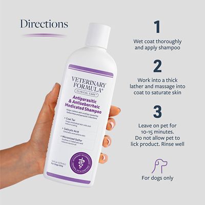 Image showing 6 th Veterinary Formula Antiparasitic and Antiseborrheic Medicated Shampoo for Dogs, 16 oz.