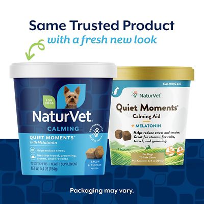 Image showing  Quiet Moments Melatonin Soft Chewable Calming Supplement Treats for Dogs, 70 ct.