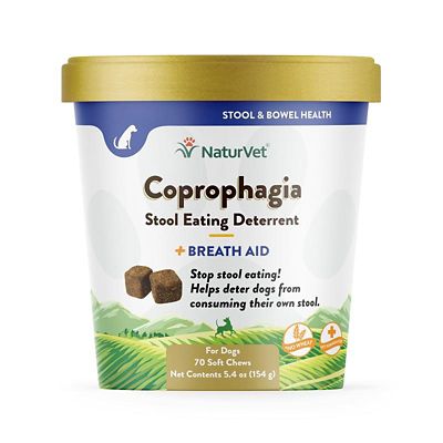 NaturVet Coprophagia Plus Breath Aid Soft Chews for Dogs, 70 ct.