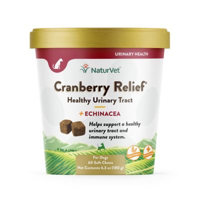 NaturVet Cranberry Relief Plus Echinacea Urinary Tract Supplement for Dogs, 60 ct.