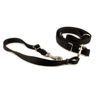 PetSafe Hands Free Adjustable Dog Leash - Great for Running, Jogging, Walking and Hiking - Wear Around the Waist - Black