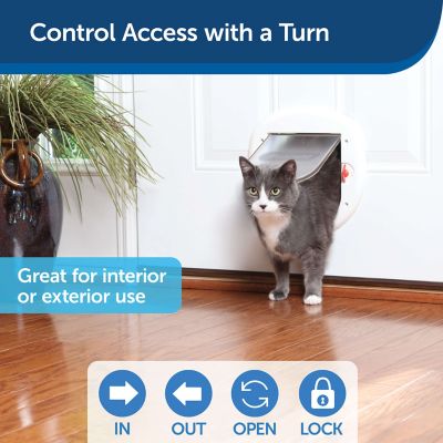 Image showing  Staywell Big Cat/Small Dog Pet Door with Plastic Flap, Magnetic Weather Seal and 4-Way Locking System