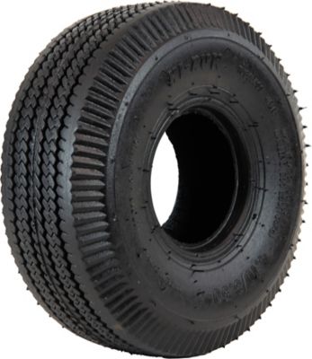 Hi-Run Wheelbarrow Tire, 4.10/3.50-4, 4PR, Sawtooth, CT1011