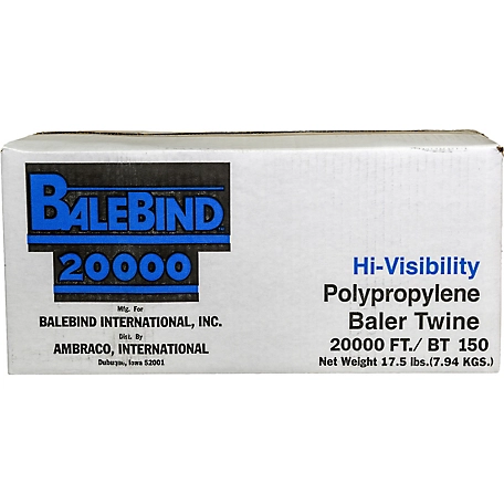 Balebind 20,000 ft. Polypropylene Baler Twine, Blue, 150 lb. Tensile Strength