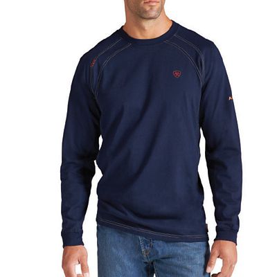 Image showing  Men's FR Flame-Resistant Crew Neck Long-Sleeve Work T-Shirt