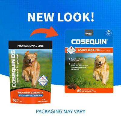 Image showing 8 th Cosequin Maximum Strength Hip and Joint Chewable Supplement Tablets with MSM and Boswellia for Dogs, 1 lb., 60 ct.
