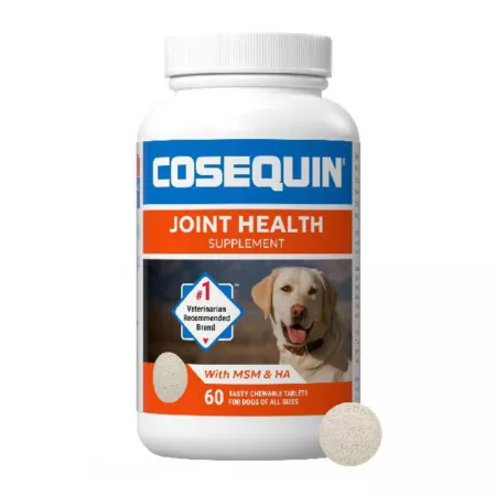 Cosequin Maximum Strength Hip and Joint Chewable Tablets with MSM for Dogs 60 ct Dog Hip & Joint Care