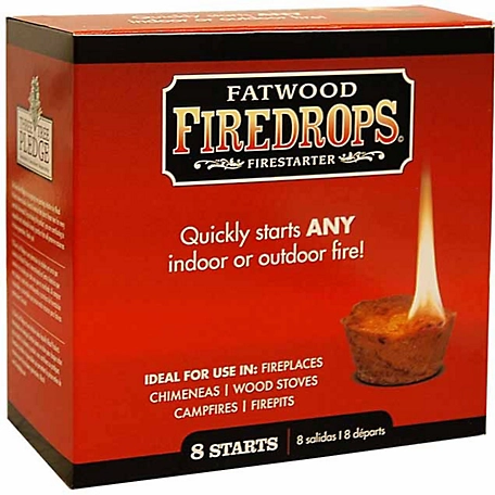Wood Products International Fatwood Firedrops Fire Starters, 8-Pack