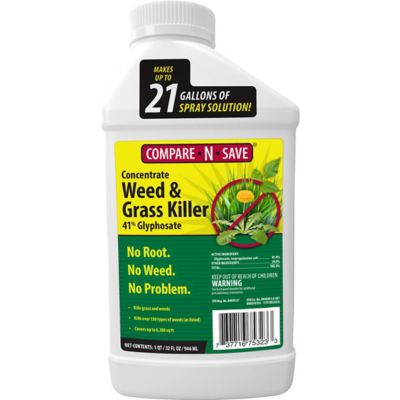 Compare-N-Save 32 oz. 41% Glyphosate Grass and Weed Killer Concentrate, Makes 21 gal