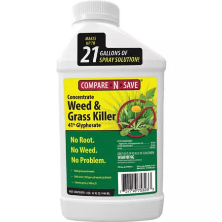 Compare-N-Save 32 oz 41% Glyphosate Concentrate for Grass and Weeds Makes 21 gal. Grass & Weed Killers