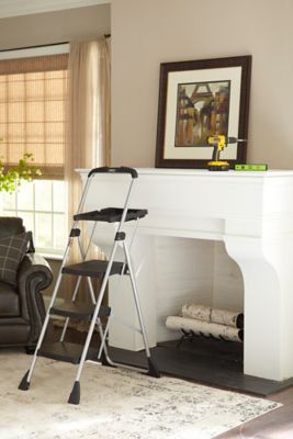 Image showing 7 th 55.35 in. 225 lb. Capacity COSCO 3-Step Max Steel Work Platform, Black, 11880PBLW2