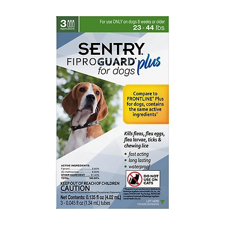 Sentry Fiproguard Plus Flea and Tick Topical Treatment for Medium Size Dogs 23-44 lb., 3 ct.