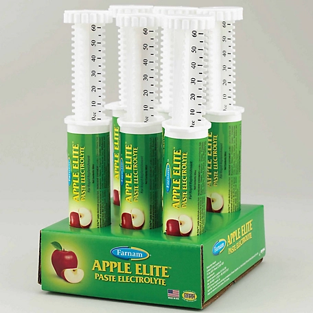 Farnam Elite Apple Flavor Electrolyte Equine Supplement Paste, 60cc Syringe