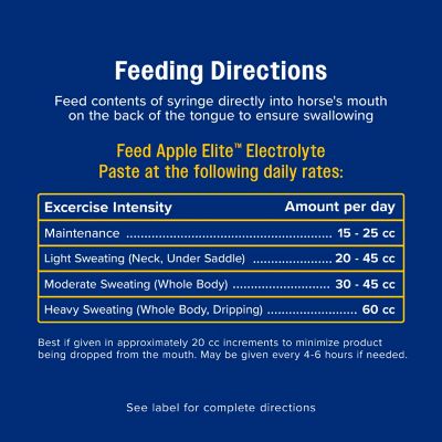 Image showing  Elite Apple Flavor Electrolyte Equine Supplement Paste, 60cc Syringe