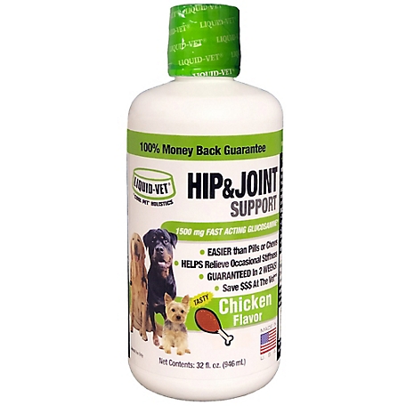Liquid-Vet K9 Hip & Joint Support Chicken Flavor Formula Supplement for Dogs, 32 oz.