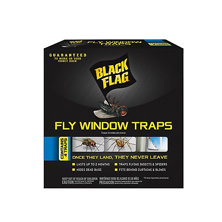 Black Flag Window Fly Traps, 4-Pack