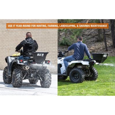 Image showing  100 lb. Capacity 30 ft. All-Season Salt/Seed/Feed/Fertilizer ATV Spreader for Horizontal Rack Mounts
