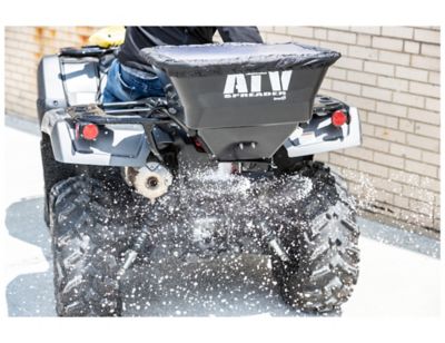Image showing 6 th Buyers Products 100 lb. Capacity 30 ft. All-Season Salt/Seed/Feed/Fertilizer ATV Spreader for Horizontal Rack Mounts