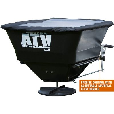 Image showing 7 th Buyers Products 100 lb. Capacity 30 ft. All-Season Salt/Seed/Feed/Fertilizer ATV Spreader for Horizontal Rack Mounts