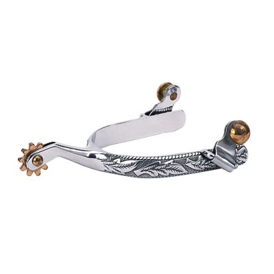 Weaver Leather Women's Engraved Roping Spurs, 1/2 in. Band, 1-3/4 in. Shank