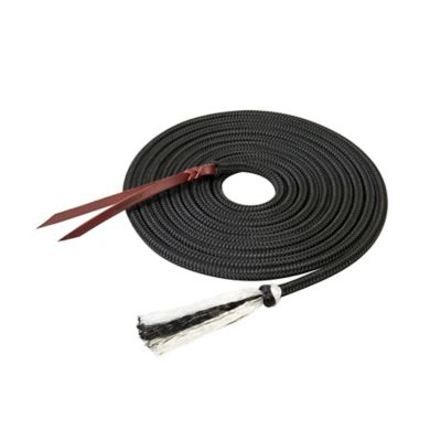 Weaver Equine Silvertip Tree Line Mecate Reins, 1/2 in. x 22 ft., Black