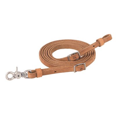 1/2 in X 8 Ft Hilason Leather Flat Horse Roping Reins W/ Snap U-506F
