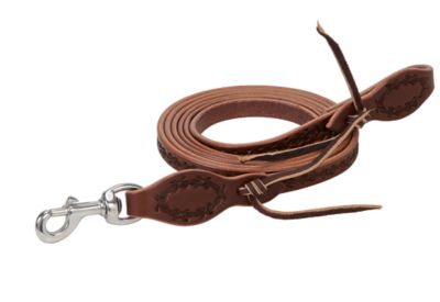 Weaver Leather Barbed Wire Roper Reins, 5/8 in. x 8 ft., Brown