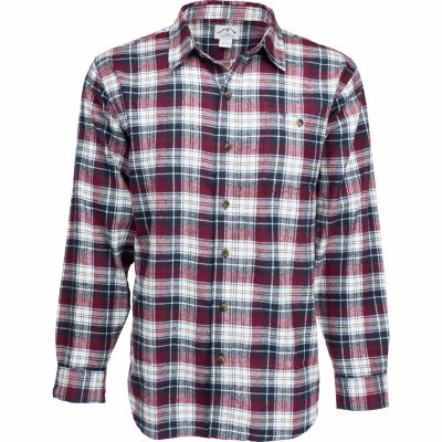 Blue Mountain Men's Plaid Long-Sleeve Flannel Shirt