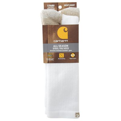 Image showing  Men's Full Cushion Steel-Toe Cotton Work Boot Socks, 2-Pairs